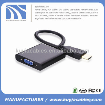 HDMI to VGA Cable Adapter With Chipset 1080P Black For XBOX 360 AV